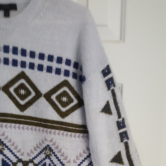 J.Crew | Aztec Blue-Grey Sweater - Picture 3 of 6
